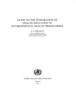 GUIDE TO THE INTEGRATION OF HEALTH EDUCATION IN ENVIRONMENTAL HEALTH PROGRAMMES potx