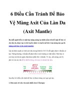 6 Điều Cần Tránh Để Bảo Vệ Màng Axit Của Làn Da (Axit Mantle) potx