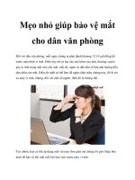 Mẹo nhỏ giúp bảo vệ mắt cho dân văn phòng potx