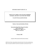 EFFECTS OF TARIFFS AND SANITARY BARRIERS ON HIGH- AND LOW-VALUE POULTRY TRADE potx