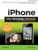 iPhone: The Missing Manual, 4th Edition ppt