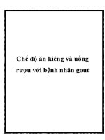 Chế độ ăn kiêng và uống rượu với bệnh nhân gout pdf