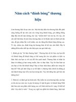 Năm cách “đánh bóng” thương hiệu pdf