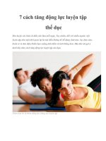 7 cách tăng động lực luyện tập thể dục ppt