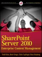 SHAREPOINT® SERVER 2010 ENTERPRISE CONTENT MANAGEMENT pdf