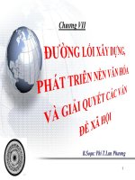 Chương VII: Đường lối xây dựng ,phát triển nền văn hóa và giải quyết cá vấn đề xã hội pot