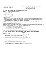 ĐỀ KIỂM TRA HỌC KÌ I NĂM HỌC 2011 - 2012 MÔN TOÁN LỚP 11 ppt