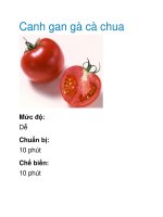 Canh gan gà cà chua ppt