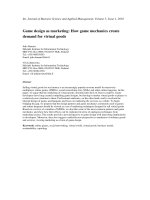 Game design as marketing: How game mechanics create demand for virtual goods pot