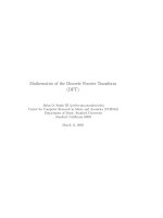 mathematics of the discrete fourier transform