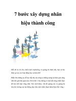 7 bước xây dựng nhãn hiệu thành công pptx