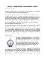 So sánh Google và Bing: cuộc chiến dần cân sức potx