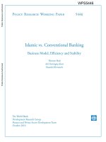 Islamic vs. Conventional Banking: Business Model, Efficiency and Stability ppt
