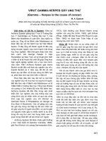 Virut gamma-herpes gây ung thư (Gamma – Herpes is the cause of cancer) potx