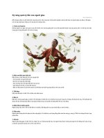 Kỹ năng quản lý tiền của người giàu