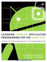 Learning Android Application Programming for the Kindle Fire potx