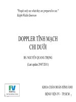DOPPLER TĨNH MẠCH CHI DƯỚI pot