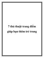 7 thủ thuật trang điểm giúp bạn thêm trẻ trung pdf