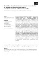 Báo cáo khoa học: Modulation of aryl hydrocarbon receptor transactivation by carbaryl, a nonconventional ligand pptx