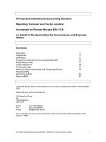 A Proposed International Accounting Standard Reporting Turnover and Tax by Location A proposal by Richard Murphy BSc FCA on behalf of the Association for Accountancy and Business Affairs pptx