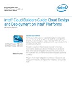 INTEL@ CLOUD BUILDERS GUIDE: CLOUD DESIGN AND DEPLOYMENT ON INTEL@ PLATFORMS doc