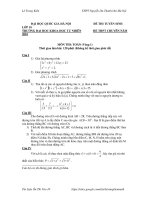 ĐỀ THI TUYỂN SINH LỚP 10 TRƯỜNG ĐẠI HỌC KHOA HỌC TỰ NHIÊN HỆ THPT CHUYÊN NĂM 2010 MÔN TOÁN - VÒNG 1 pptx