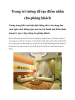 Trang trí tường để tạo điểm nhấn cho phòng khách potx