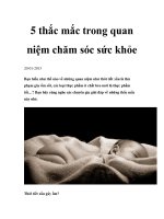 5 thắc mắc trong quan niệm chăm sóc sức khỏe ppt