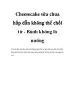 Cheesecake sữa chua hấp dẫn không thể chối từ - Bánh không lò nướng ppt