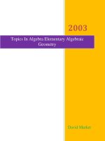 Topics In Algebra Elementary Algebraic Geometry docx