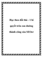 Học theo đối thủ - 1 bí quyết trên con đường thành công của SEOer pot