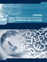 Toward EffEctivE GovErnancE of Financial insTiTuTions potx