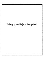 Đông y với bệnh lao phổi docx