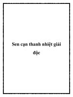 Sen cạn thanh nhiệt giải độc ppt