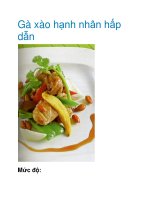 Gà xào hạnh nhân hấp dẫn pptx