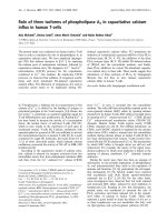 Báo cáo Y học: Role of three isoforms of phospholipase A2 in capacitative calcium inﬂux in human T-cells pot