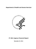 FY 2011 Agency Financial Report November 15, 2011 pptx