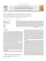 Surface modified silicon nano channel for urea sensing