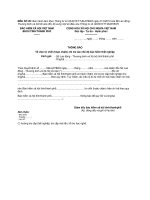 MẪU THÔNG BÁO Về việc từ chối (hoặc chậm) chi trả các chế độ bảo hiểm thất nghiệp potx