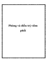 Phòng và điều trị viêm phổi pptx