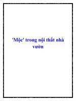 ''''Mộc'''' trong nội thất nhà vườn pot