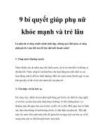 9 bí quyết giúp phụ nữ khỏe mạnh và trẻ lâu pdf