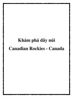 Khám phá dãy núi Canadian Rockies - Canada pdf