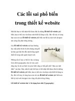 Các lỗi sai phổ biến trong thiết kế website docx