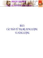 CƠ HỌC LƯỢNG TỬ - BÀI 3 potx