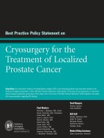 Best Practice Policy Statement on Cryosurgery for the Treatment of Localized Prostate Cancer pptx