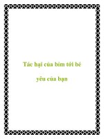 Tác hại của bỉm tới bé yêu của bạn doc