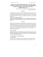 KHẢO SÁT THÀNH PHẦN HÓA HỌC VÀ HOẠT TÍNH KHÁNG VI SINH VẬT CỦA TINH DẦU GỪNG (ZINGIBER OFFICINALE ROSCOE) VÀ TINH DẦU TIÊU (PIPER NIGRUM L.) potx