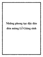 Những phong tục độc đáo đón mừng Lễ Giáng sinh doc