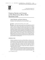 chemical sensing and catalysis by one - dimensional metal - oxide nanostructures